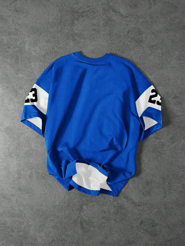 Motorcycle racing T-shirt Men's Racing Car Round Neck Print Short Sleeve Sports