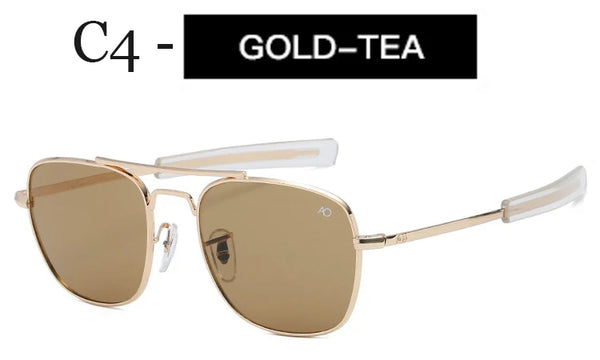 Men's Fashion Pilot UV400 Military AO Sunglasses