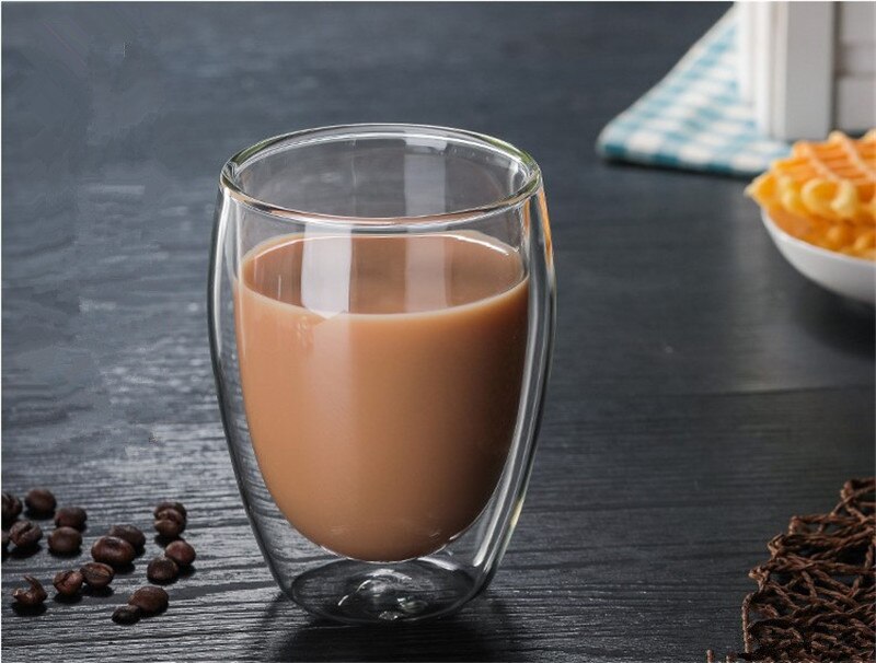 Mugs Transparent Double Wall Glass Cups Heat Resistant Double Wall