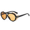 Retro Double Bridge Round UV400 Sunglasses