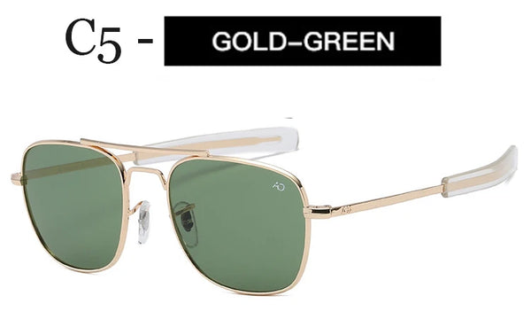 Men's Fashion Pilot UV400 Military AO Sunglasses