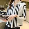 Womens Printed Long Sleeve Blouse Fashion Spring Top