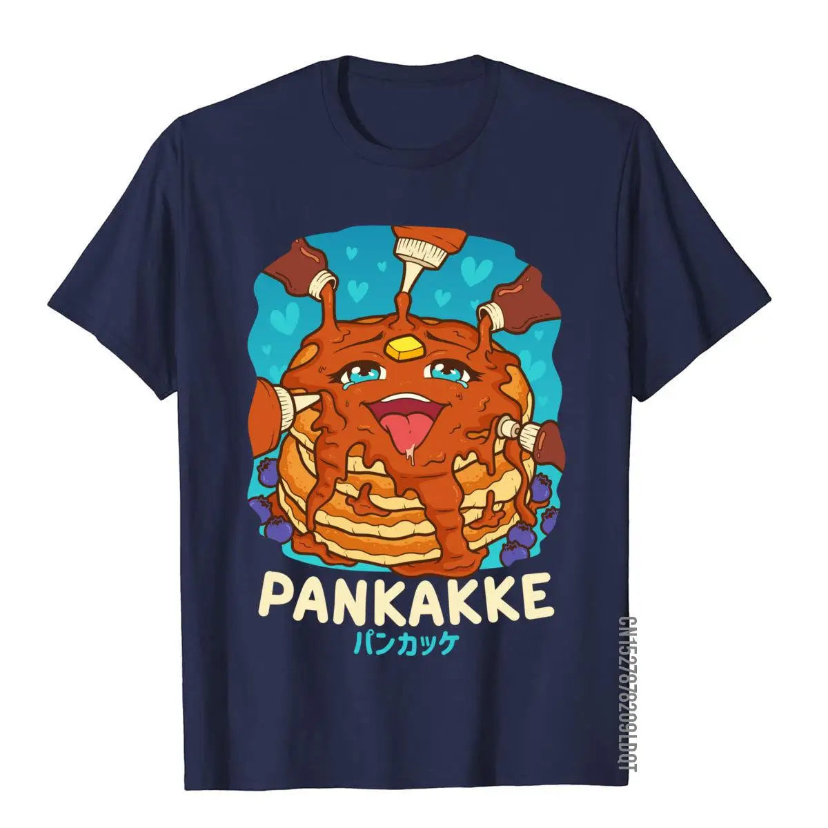 Men's Kawaii Pancake T-Shirt Funny Japanese Foodie Pun Graphic
