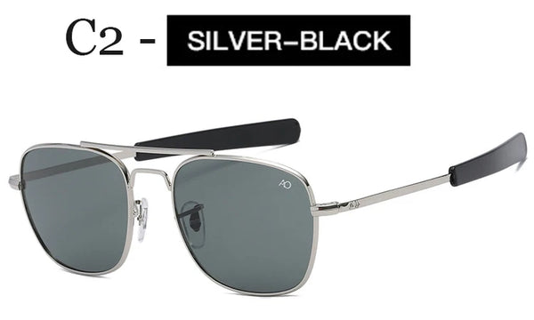 Men's Fashion Pilot UV400 Military AO Sunglasses
