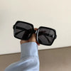 1970s Vintage DISCO Style Square Oversized Translucent Sunglasses