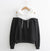 Sweatshirt women fashion Strapless shoulder fake two-piece hooded