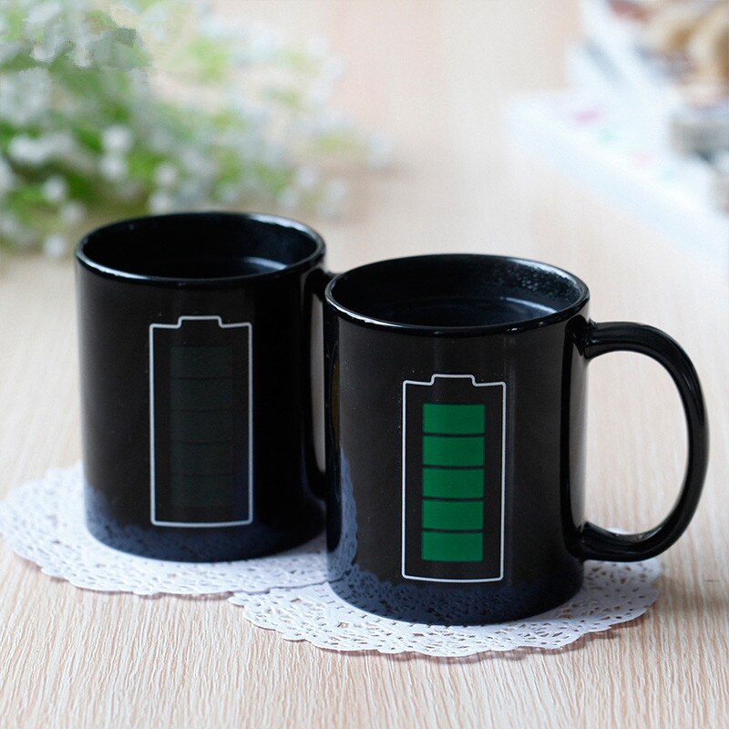 Battery Magic Mug Positive Energy Color Changing Cup Ceramic