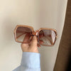 1970s Vintage DISCO Style Square Oversized Translucent Sunglasses