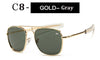Men's Fashion Pilot UV400 Military AO Sunglasses