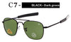 Men's Fashion Pilot UV400 Military AO Sunglasses