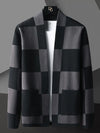 Mens Striped Knit Cardigan Brocade Sweater Cloak Cotton Outwear