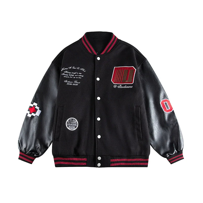 Men's 2025 Varsity Jacket Embroidered Patchwork Baseball Coat