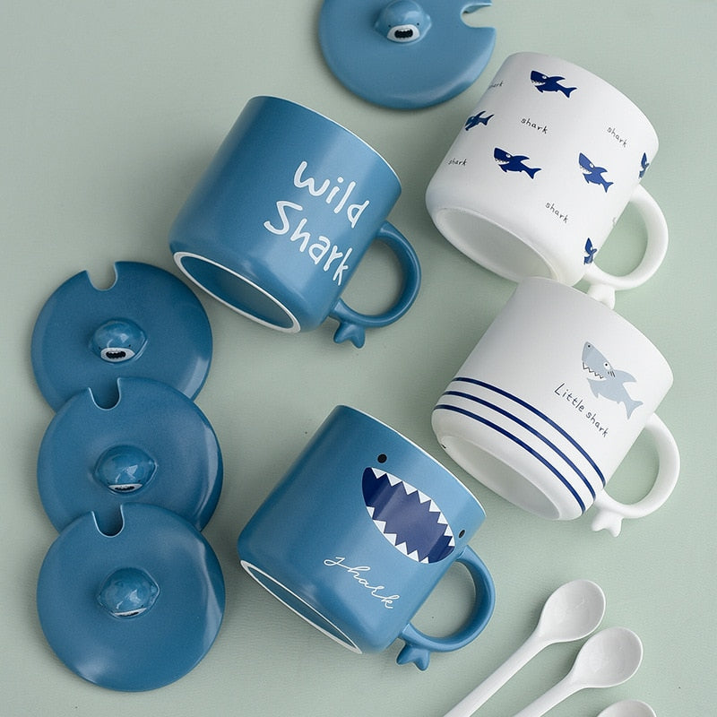 Mug Set Creative Shark Ceramic Cup Cute and Coffee Cup for Tea