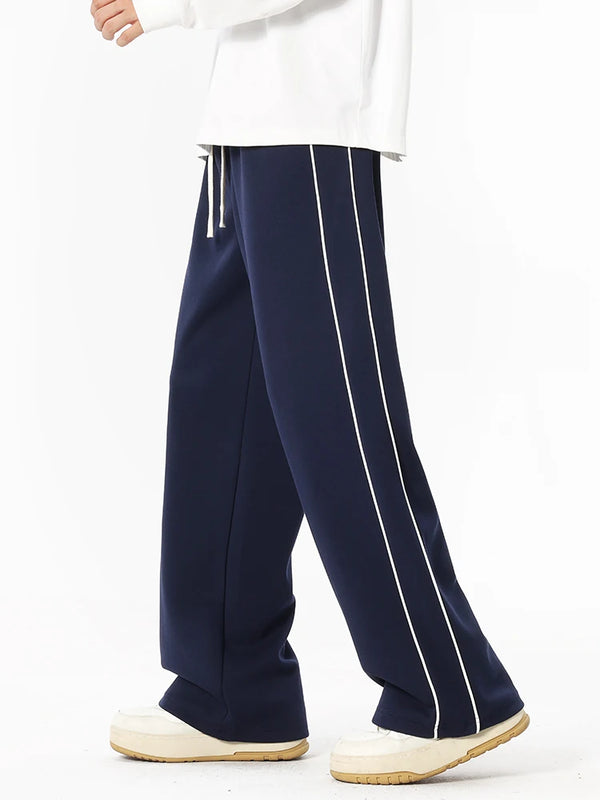 Mens Baggy Cotton Joggers Korean Loose Sports Sweatpants