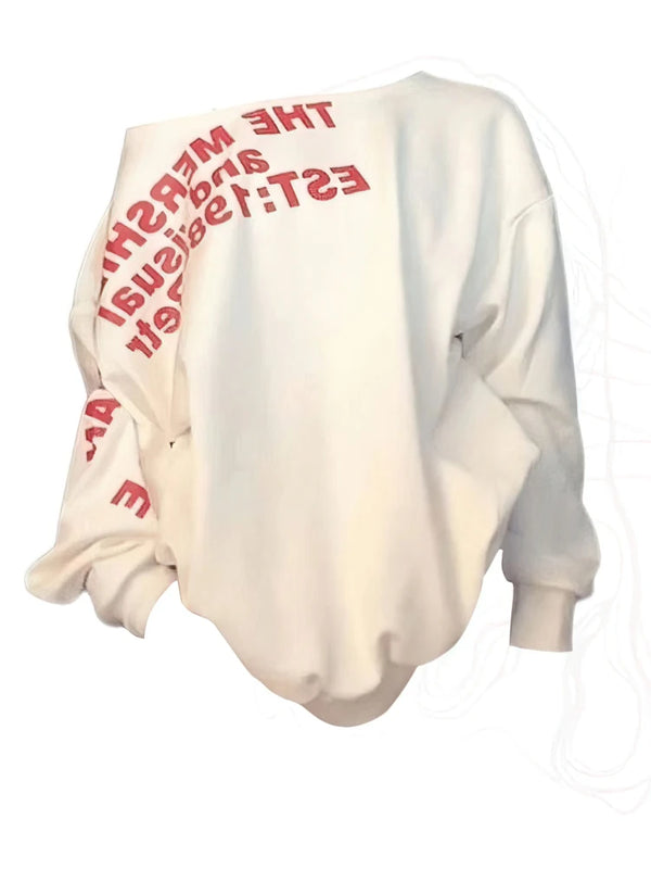 Women’s Y2K Oversized Graphic Long Sleeve T-Shirt – Sexy Streetwear Fall Winter Top