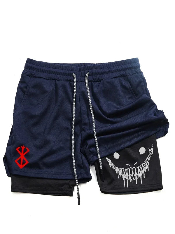 Berserk- Men's 2-in-1 sports shorts, running quick drying shorts