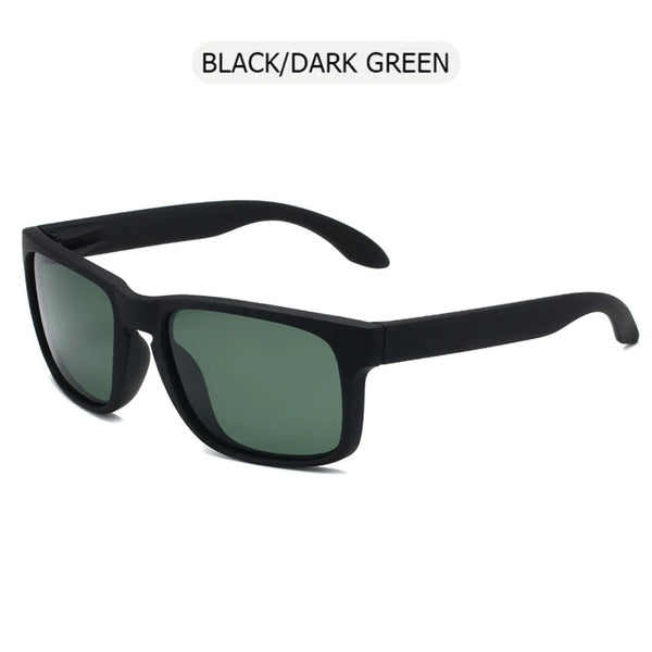 Classic Black Polarized Sunglasses Square Sports