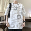 Fashion O-Neck All-match Printed T-Shirt Men's Clothing