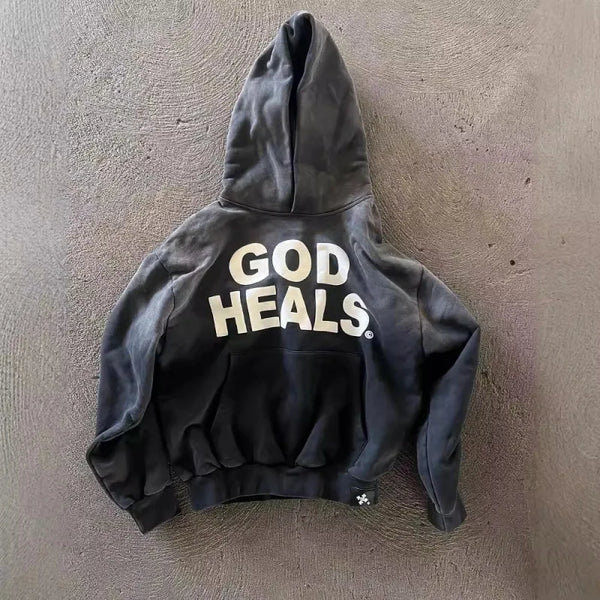 American Retro Y2K Gothic Oversized Hoodie Casual Streetwear