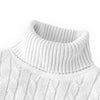 Mens Ribbed Turtleneck Sweater Slim Fit Knit Pullover Lightweight