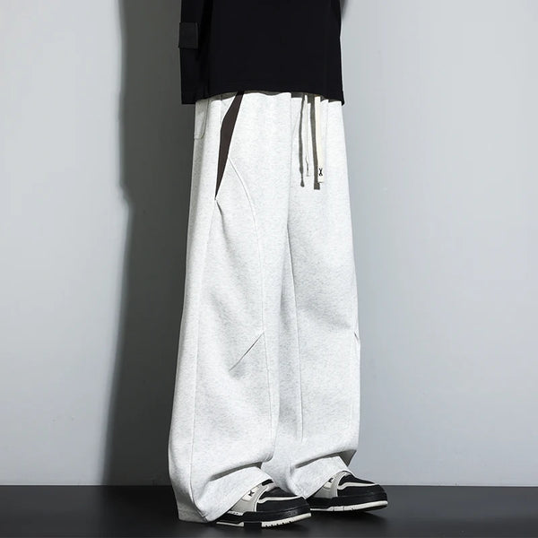 Mens Baggy Cotton Joggers Loose Sweatpants Athletic Fall Pants