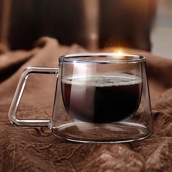 200ml Double-Wall Insulated Espresso Glass Mug