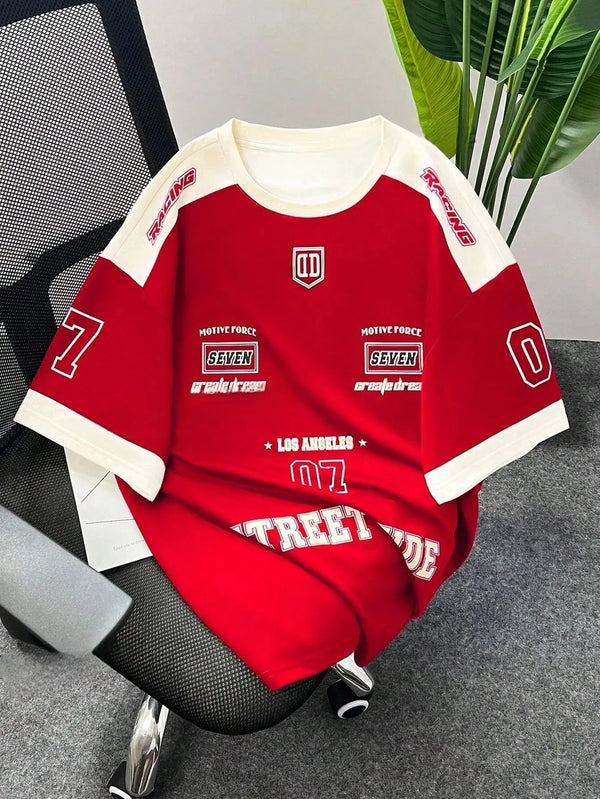 Men’s 3D Digital Print T-Shirt 2025 – Short Sleeve Brooklyn Racing Football Sports Tee