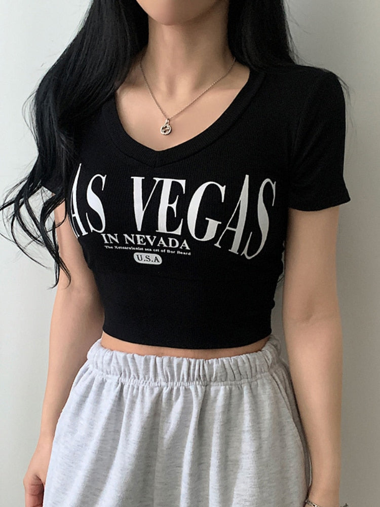 T Shirts Women Streetwear Slim Casual