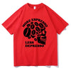 "More Espresso Less Depresso" Skeleton Coffee T-Shirt Men