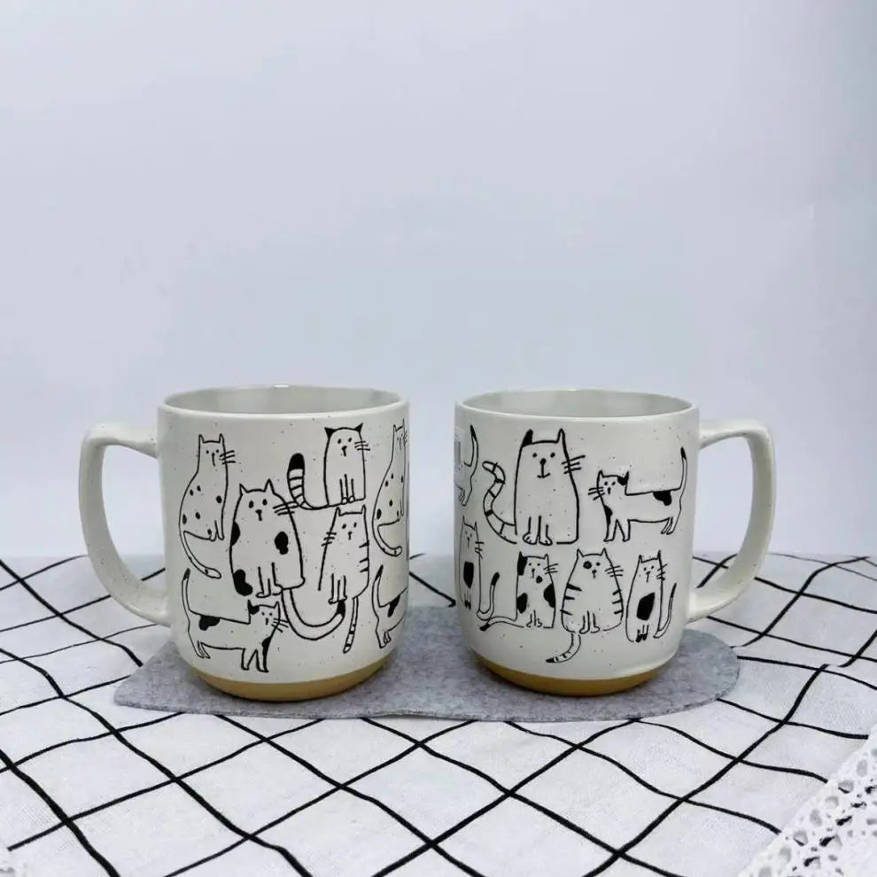 Cartoon Hand-painted Ceramic Mug