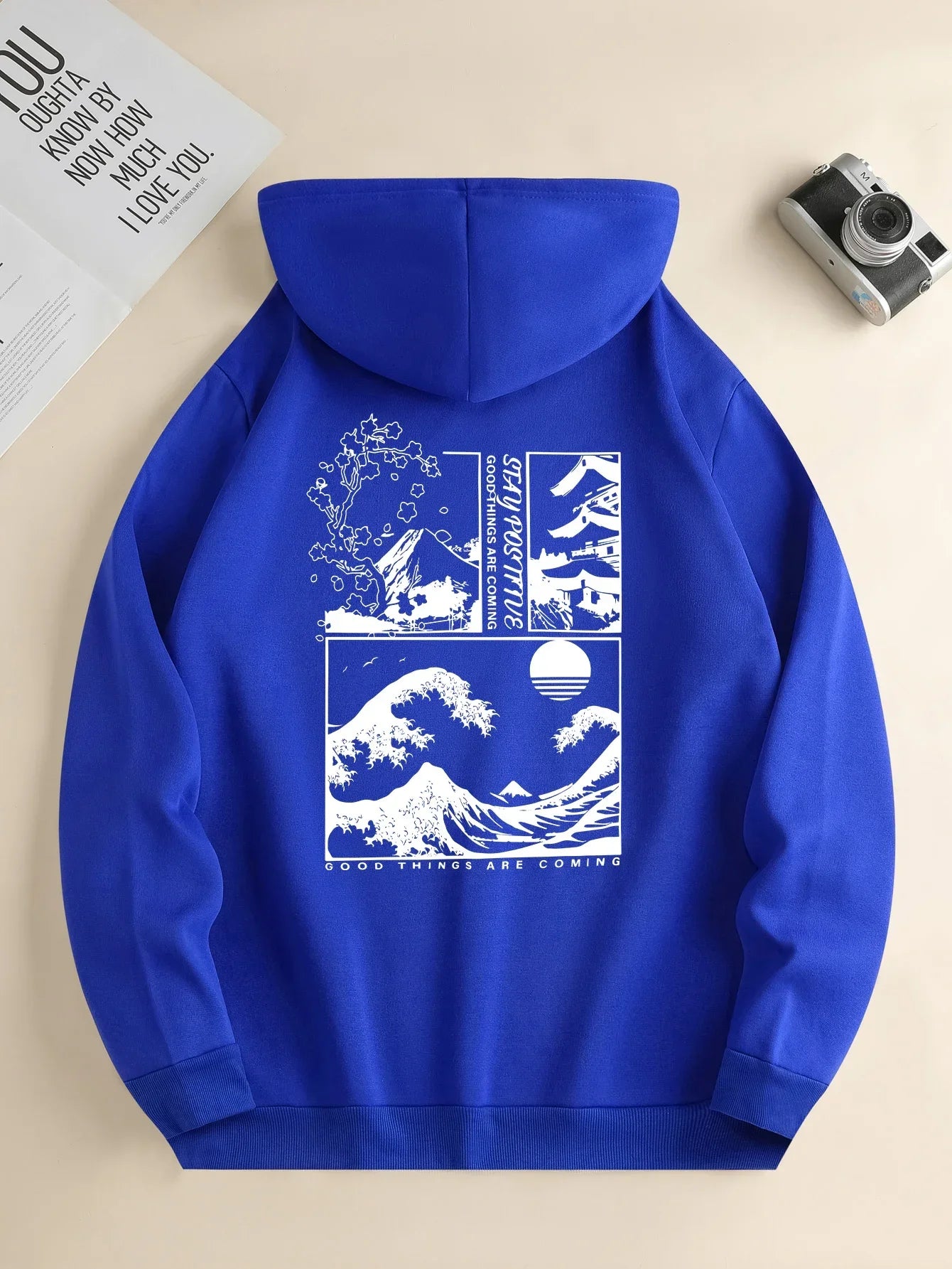 Anime Dragon Print Hoodie Men;s Streetwear