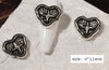 10pcs Retro Punk Nail Art Charm 3D Punk Silver Bows Heart Rabbit Dollar