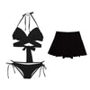 Womens 3 Piece Bikini Set Minimalist Split Swimsuit Hot Spring Swim