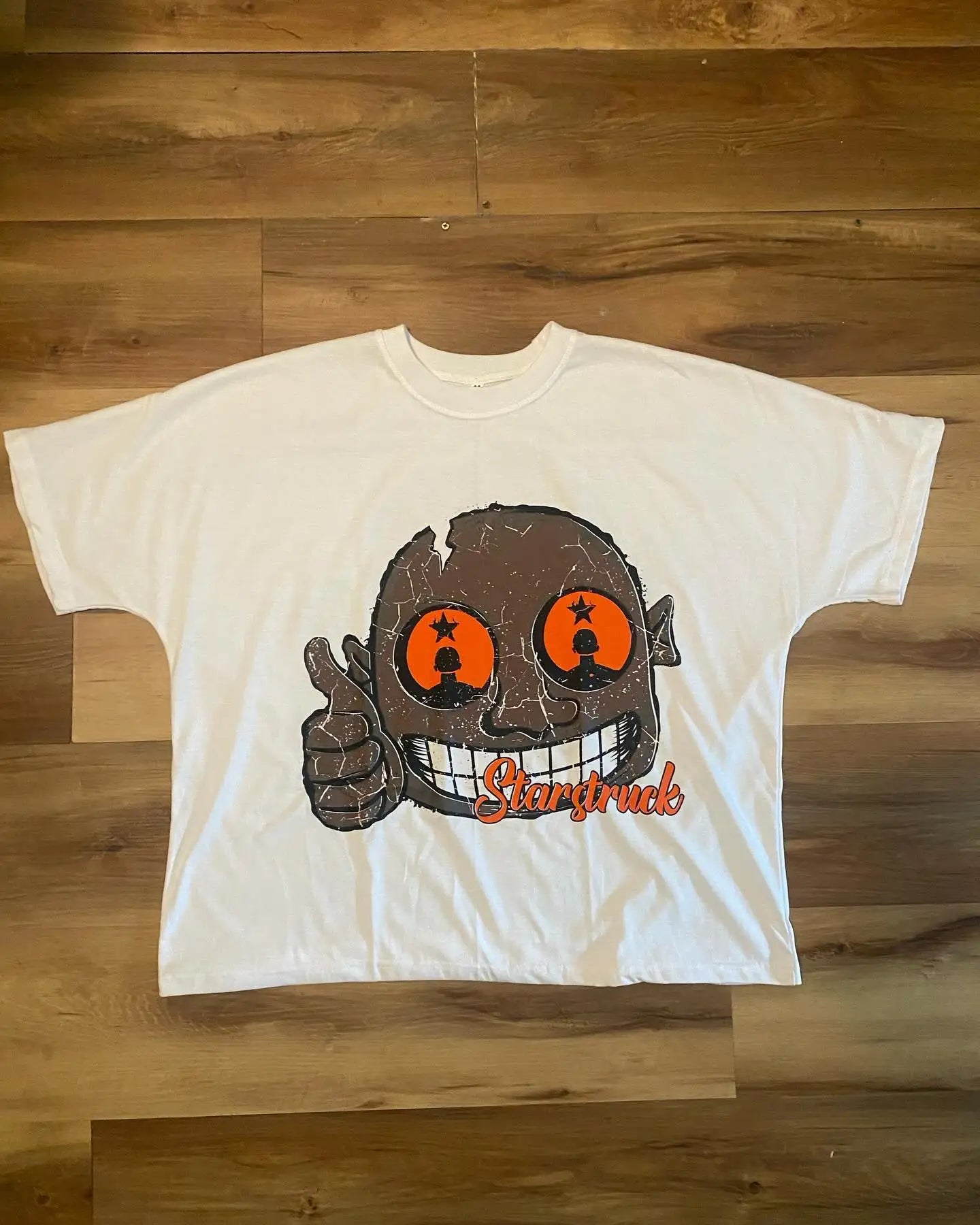 Men's Gothic Cartoon Print Oversized T-Shirt Harajuku Streetwear