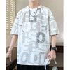 Fashion O-Neck All-match Printed T-Shirt Men's Clothing