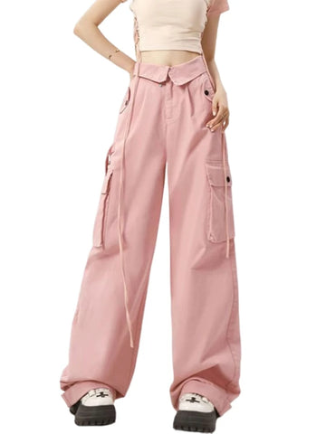 Elevate Your Style: American Retro Oversized Cargo Pants for Women