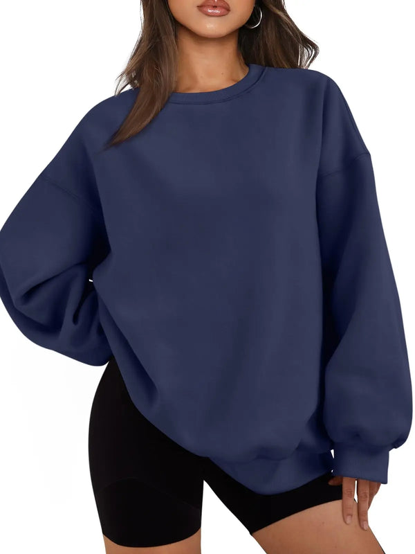 Women's Oversized Fleece Hoodie - Cotton Pullover Sweatshirt