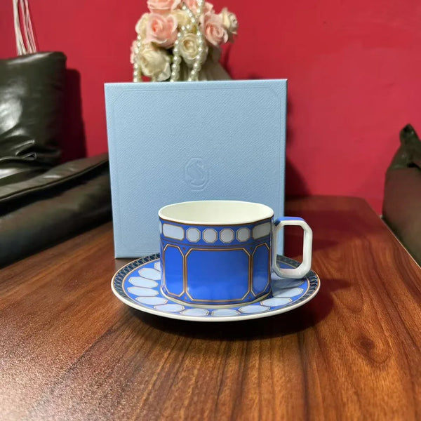 European Coffee Cup and Saucer Set Gift Box Tea Service