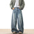 Wide Leg Denim Pants Male Loose Cowboy Mopping Trousers baggy Men's Jeans