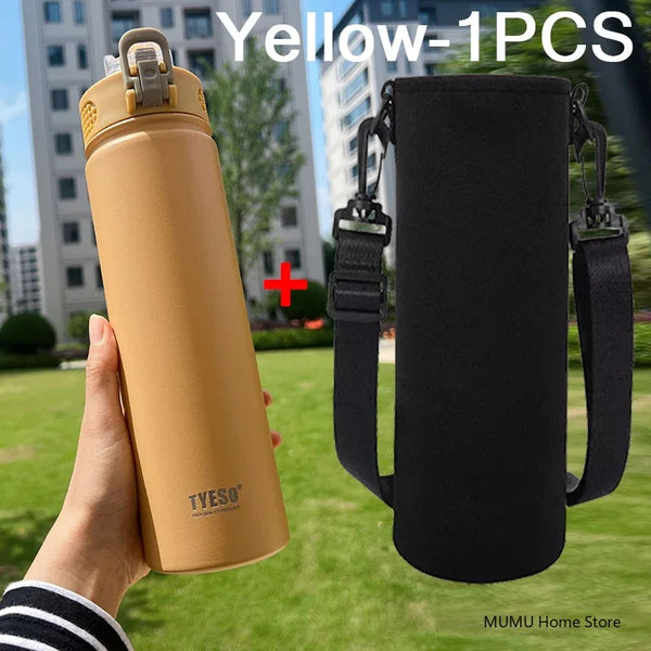 Insulated Water Bottle with Straw 600ml 750ml Stainless Steel