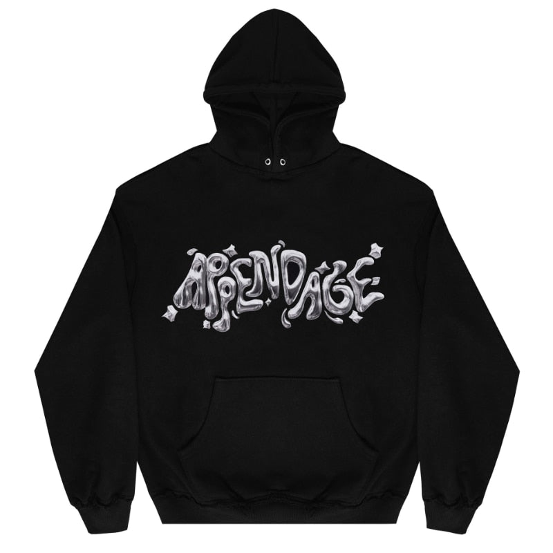 Gothic Y2K Loose Fit Sweatshirt mit Buchstabenmuster für Herren