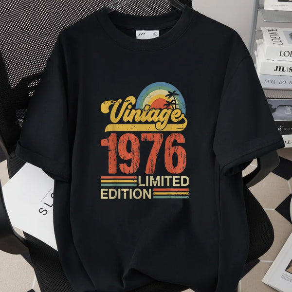 1976 50th Birthday Shirt Men Vintage Year Graphic Tee Gift