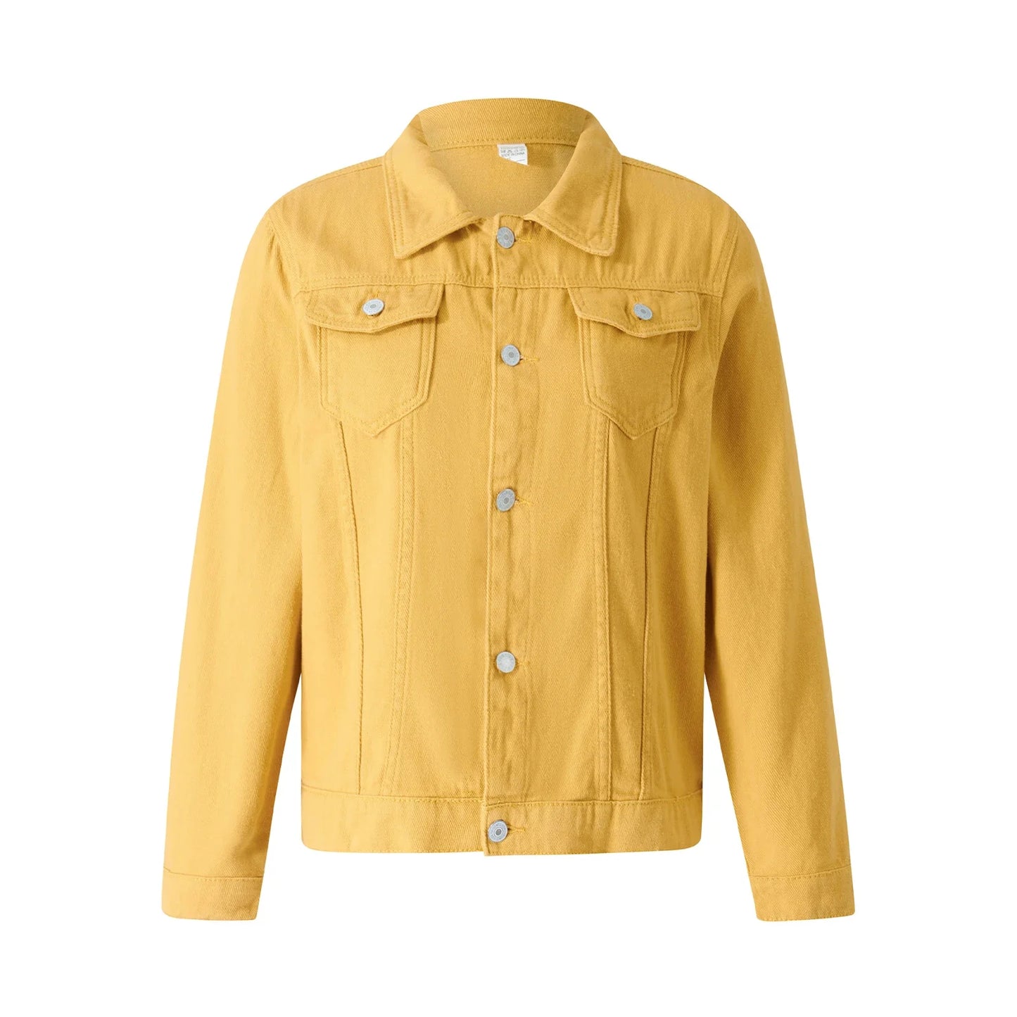 Women's Vintage Goth Denim Jacket Button Down Long Sleeve Coat