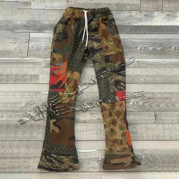 Y2K Flared Sweatpants Unisex 3D Print Hip Hop Streetwear Loose Pants