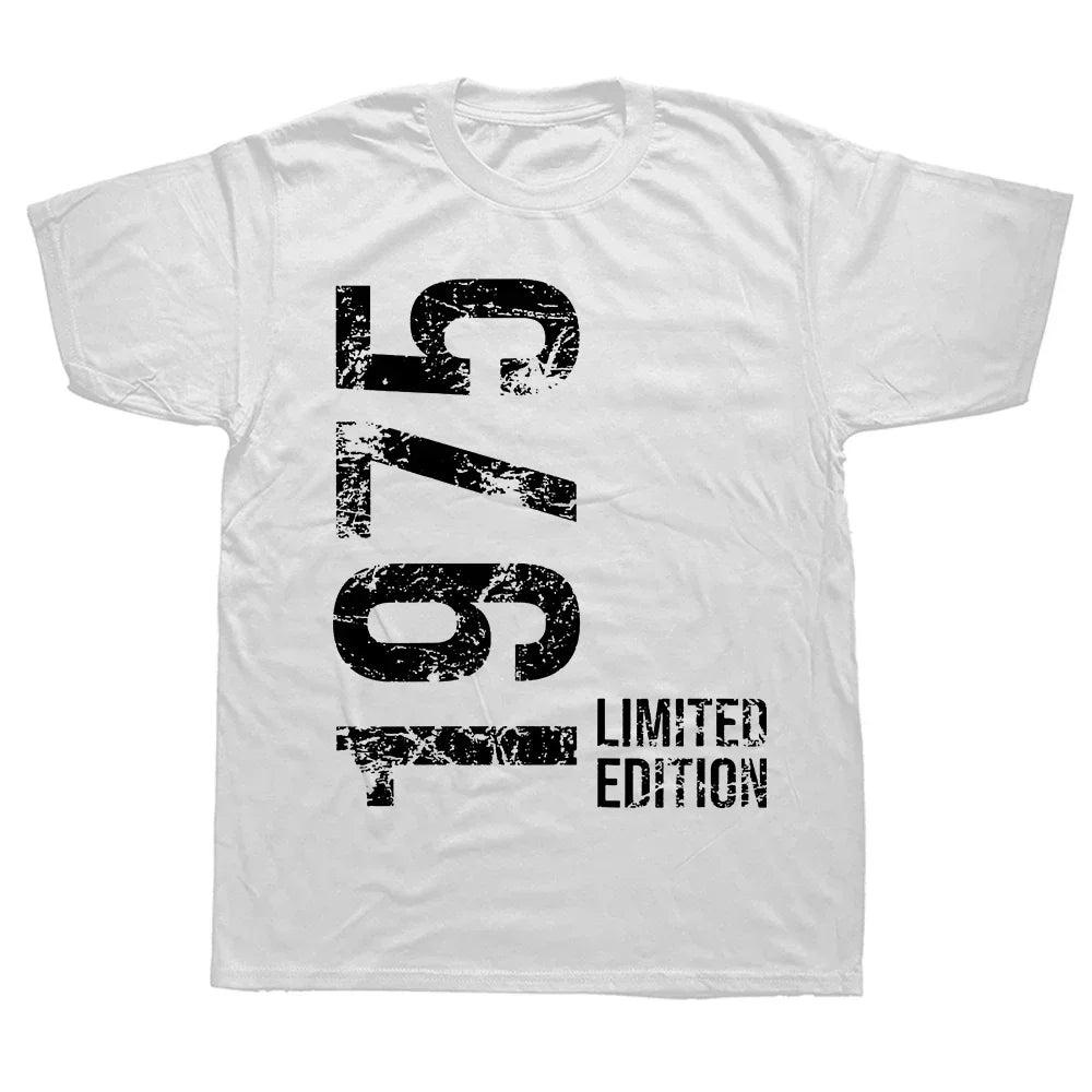 Retro 1975 49th Birthday T-Shirt Vintage Men’s Short Sleeve