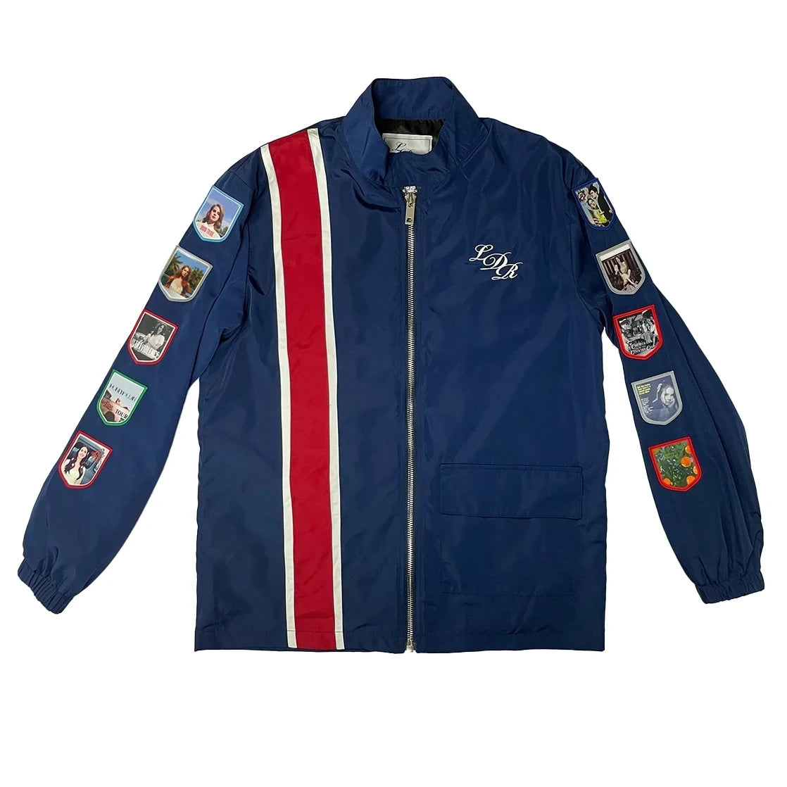 Lana Del Rey Racing Jacket Navy Women’s Commemorative Patch Coat