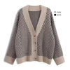 Striped Cardigan Sweater Women Long Sleeve Knit Jacket Fall Winter