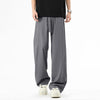 Mens Wide Leg Pants Quick Dry Lightweight Black Streetwear