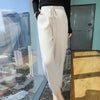 Thick Mink Cashmere Knitted Pants Women High Waisted Warm Winter