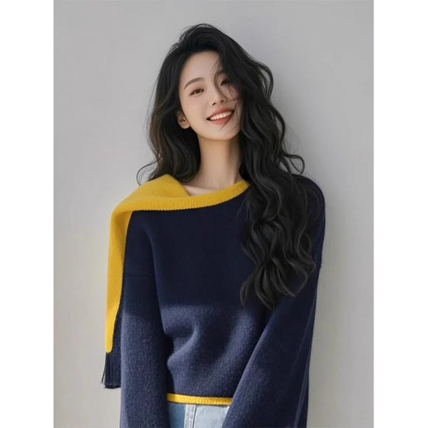 Womens Cowl Neck Sweater Oversized Pullover Layering Top Spring Fall